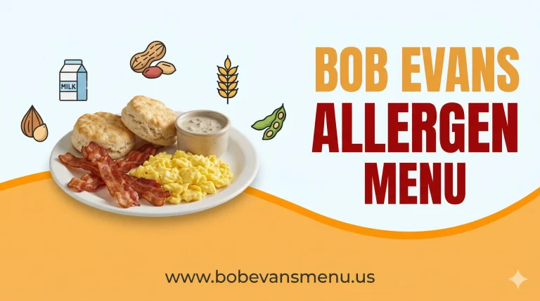 Bob Evans Allergen Menu 2026 updated