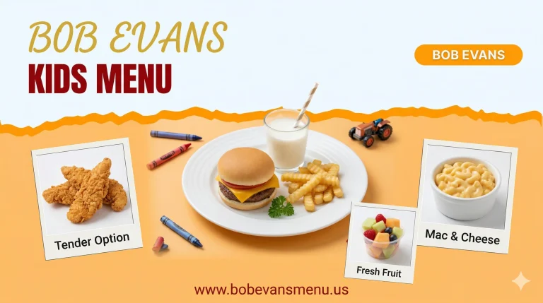 Bob Evans Kids menu with Price 2026