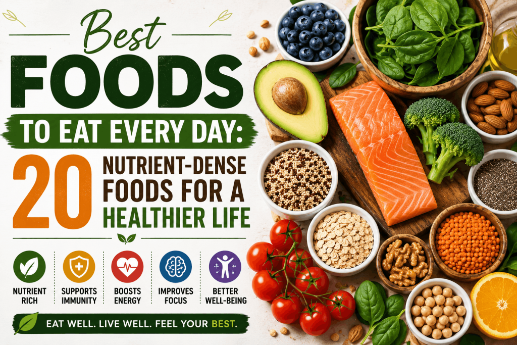 Current image: Best Foods to Eat Every Day: 20 Nutrient-Dense Foods for a Healthier Life