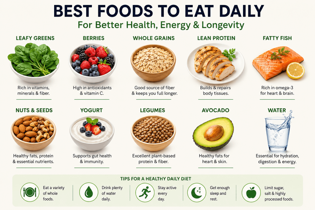 Current image: Best Foods to Eat Daily: A Complete Guide to Building a Healthy, Balanced Diet