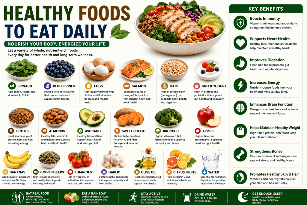 Current image: Healthy Foods to Eat Daily: 20 Nutrient-Packed Foods for Better Health