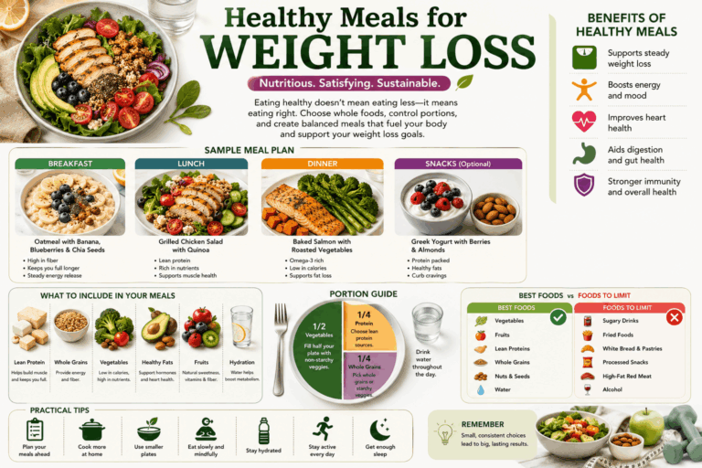 Healthy Meals for Weight Loss: A Practical Guide to Nutritious Eating Without Giving Up Flavor