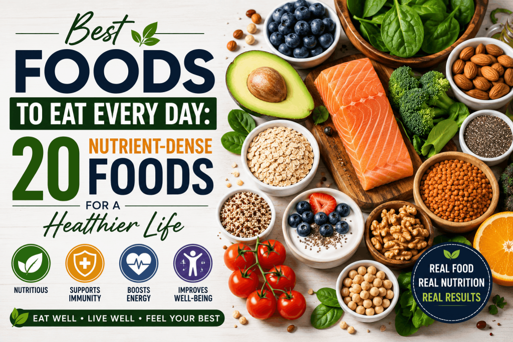 Current image: Best Foods to Eat Every Day: 20 Nutrient-Dense Foods for a Healthier Life