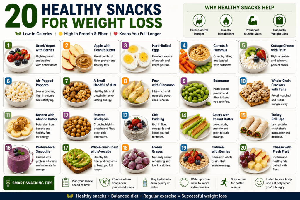 Current image: Healthy Snacks for Weight Loss: 20 Filling and Easy Ideas
