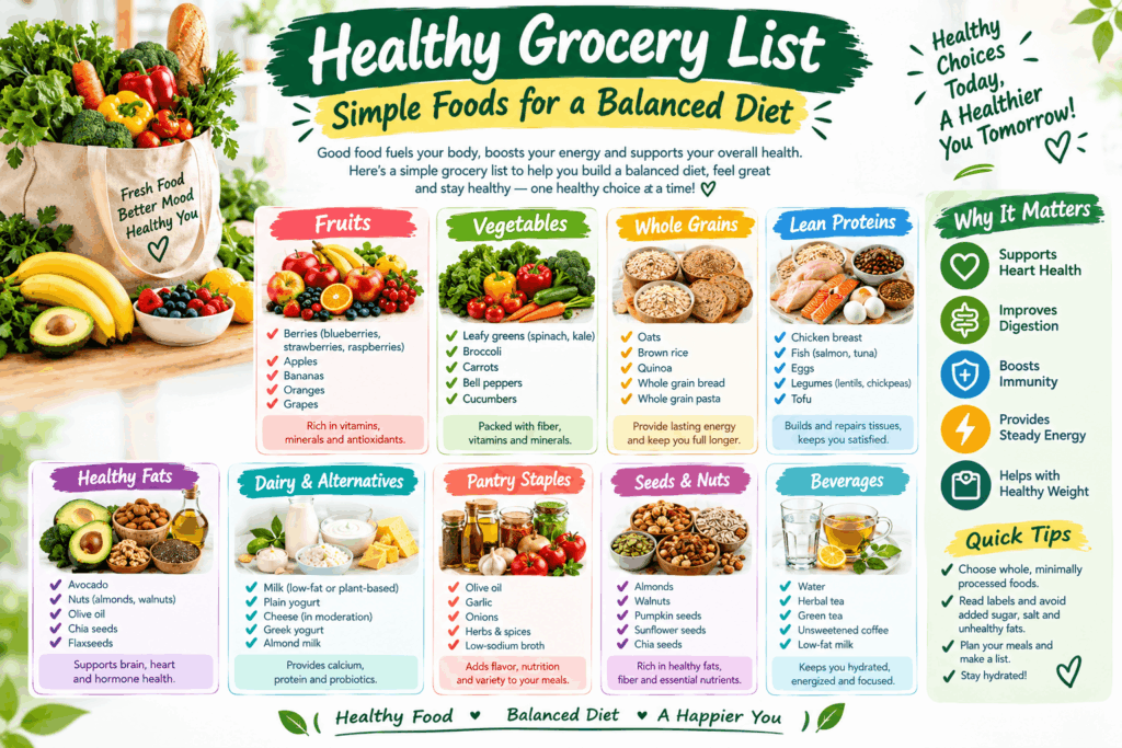Current image: Healthy Grocery List: Simple Foods for a Balanced Diet