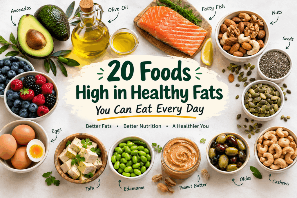 Current image: 20 Foods High in Healthy Fats You Can Eat Every Day
