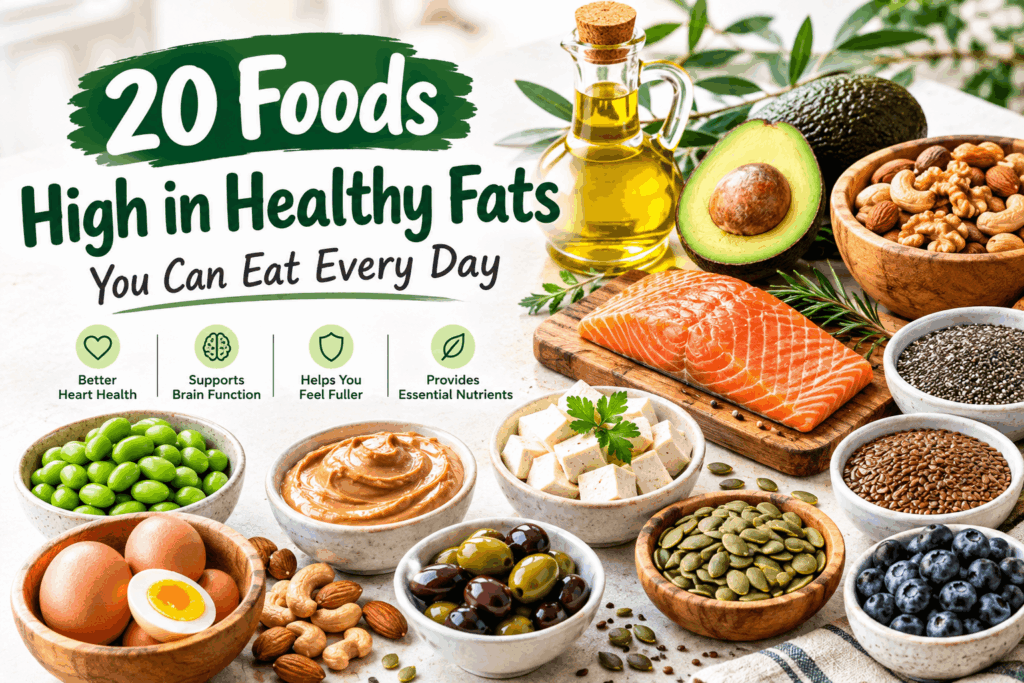 Current image: 20 Foods High in Healthy Fats You Can Eat Every Day