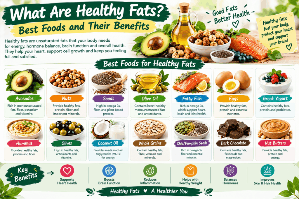 Current image: What Are Healthy Fats? Best Foods and Their Benefits